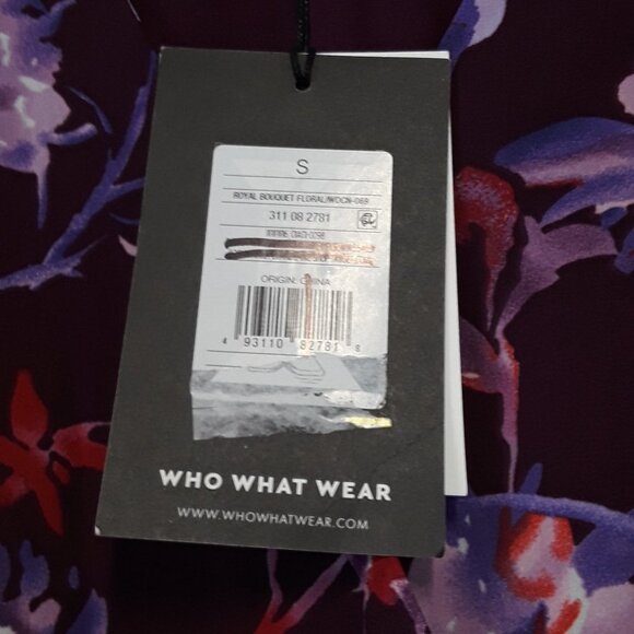 Nwt Who What Wear Purple Floral Wrap Dress - Picture 15 of 16